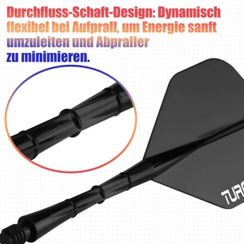Integrované letky a šachty šipek Turnart Darts 2BA č. 2, tvar a střední design, jedna tvarovaná