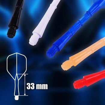Integrované letky a šachty šipek Turnart Darts 2BA č. 2, tvar a střední design, jedna tvarovaná