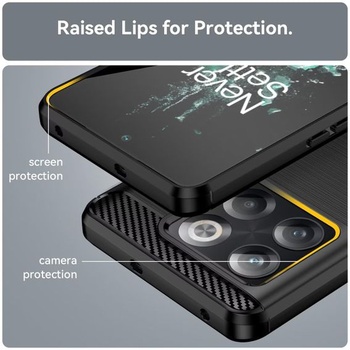 Ochranný kryt pre OnePlus 10T 5G, pre OnePlus Ace Pro, CPH2415 Ultratenký kryt s imitáciou uhlíkových