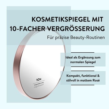 Kúpeľňové zrkadlo PARSA BEAUTY s prísavkami (šampanské) Šampanské