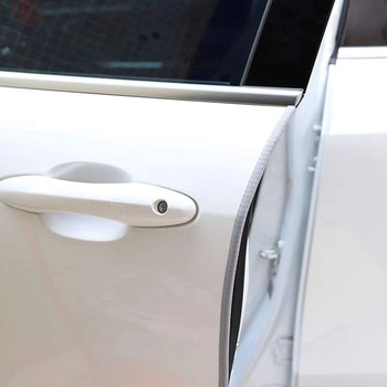 10m ochrana hrán pre dvere automobilu, klipová, vstavaná pružinová oceľ (sivá)