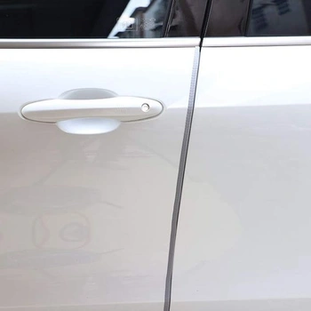 10m ochrana hrán pre dvere automobilu, klipová, vstavaná pružinová oceľ (sivá)