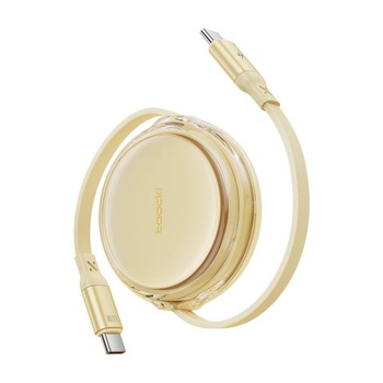 Kábel toocki USB-C, 100W PD 5A QC 4.0 Mini zaťahovací rýchlonabíjací kábel, kábel USB-C na USB-C,