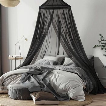 Dekoratívny volán, svadobná oblúková opona, organzové závesy, čierna, 1,6x8m