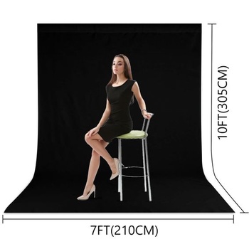 Čierna fotografická pozadia 2,1x3 m, skladacia zelená fotografická plátená pozadia, umývateľné