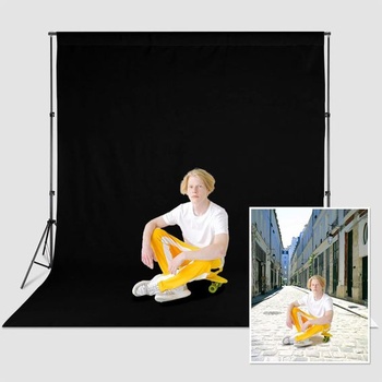 Černá fotografická pozadí 2,1x3 m, skládací zelená fotografická plátěná pozadí, omyvatelné