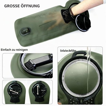 Hydratačný vak Unigear 1/1,5/2/2,5/3 l bez BPA a BPS, hadica ALS hydratačný systém zelený 2 l