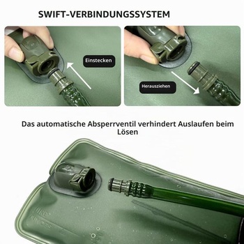 Hydratačný vak Unigear 1/1,5/2/2,5/3 l bez BPA a BPS, hadica ALS hydratačný systém zelený 2 l
