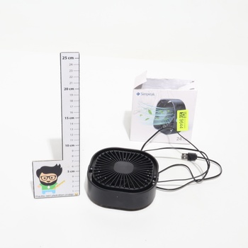 Simpeak USB ventilátor, mini USB stolní ventilátor, malý tichý ventilátor, černý