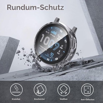 [2 balení] pro Amazfit Active Max 48mm pouzdro a chránič obrazovky, pevné PC vojenské nárazuvzdorné