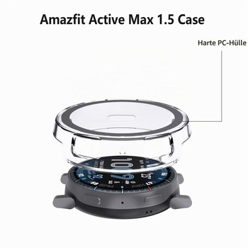 [2 balení] pro Amazfit Active Max 48mm pouzdro a chránič obrazovky, pevné PC vojenské nárazuvzdorné