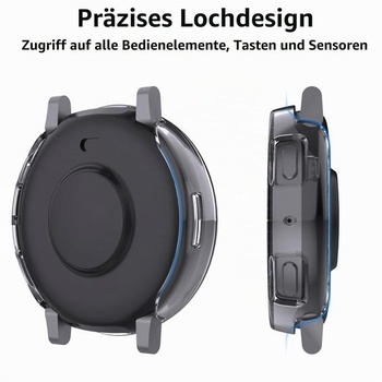 [2 balení] pro Amazfit Active Max 48mm pouzdro a chránič obrazovky, pevné PC vojenské nárazuvzdorné