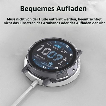 [2 balení] pro Amazfit Active Max 48mm pouzdro a chránič obrazovky, pevné PC vojenské nárazuvzdorné