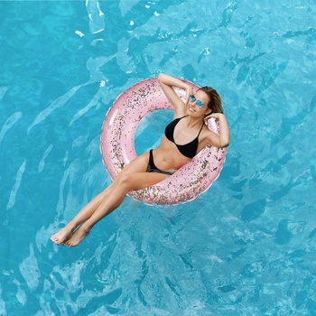 Trblietavý plavecký kruh pre deti, dospelých a teenagerov, nafukovací plavecký kruh 70/90 cm, bazénový