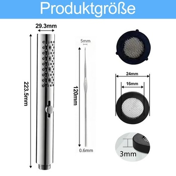 Okrúhla ručná sprcha do kúpeľne s 3 funkciami
