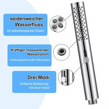 Okrúhla ručná sprcha do kúpeľne s 3 funkciami