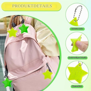 Reflexné prívesky, 36 kusov – Vodeodolný reflexný prvok do školských tašiek