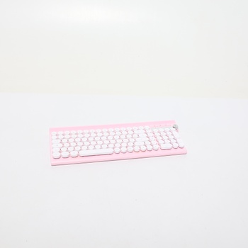 Set klávesnice a myši retro růžový