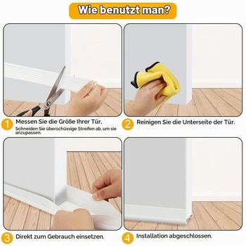 Flintronic tesnenie dverí, 1m silikónové tesnenie dverí, biele, PVC guma, tesnenie dverí, dvere o