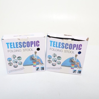 Súprava čierno-modrá teleskopická stolička FXKS