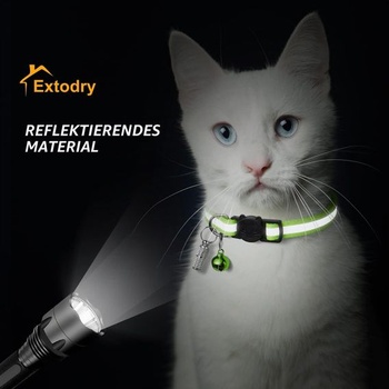 Extodry 12dielne reflexné obojky pre mačky s menom a adresou a bezpečnostnou sponou, nastaviteľný
