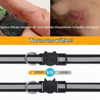 Extodry 12dielne reflexné obojky pre mačky s menom a adresou a bezpečnostnou sponou, nastaviteľný