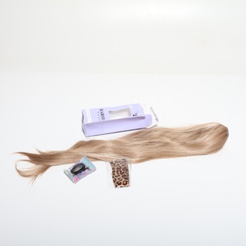BARSDAR Predlžovanie vlasov s copom, 70 cm dlhý rovný blond príčesok s copom a šnúrkou,