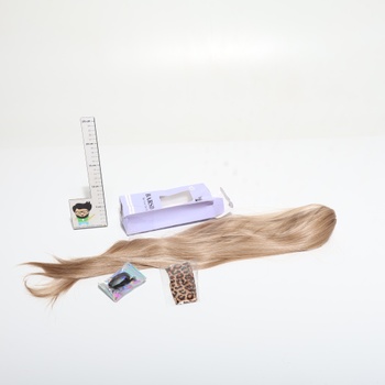 BARSDAR Predlžovanie vlasov s copom, 70 cm dlhý rovný blond príčesok s copom a šnúrkou,