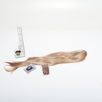 BARSDAR Predlžovanie vlasov s copom, 70 cm dlhý rovný blond príčesok s copom a šnúrkou,