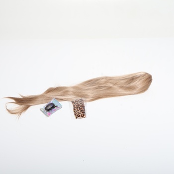 BARSDAR Predlžovanie vlasov s copom, 70 cm dlhý rovný blond príčesok s copom a šnúrkou,