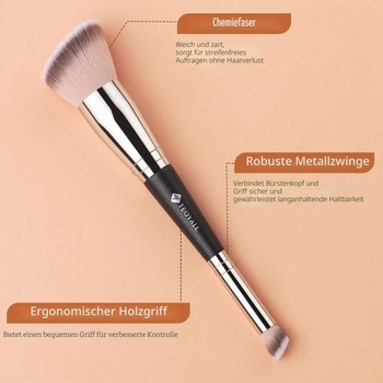 Obojstranný make-up TEOYALL, štetec na korektor pod oči, plochý, skosený kontúrovací, syntetické