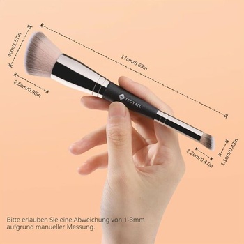 Obojstranný make-up TEOYALL, štetec na korektor pod oči, plochý, skosený kontúrovací, syntetické