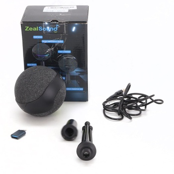 Zealsound USB mikrofón pre iPhone, PC, Mac, PS4/PS5 – potlačenie hluku, stlmenie dotykom, ozvena,