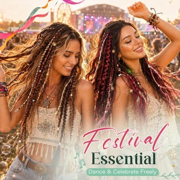 Elailite Clip-in predlžovacie príčesky Boho vrkôčiky Príčesky 50 cm 2 kusy Boho predlžovanie vlasov