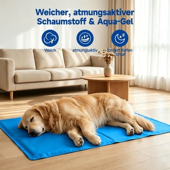 Chladivá podložka Real Relax pro kočky s chladicím gelem šetrným k pokožce, chlupatá chladicí