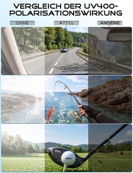 Pánske slnečné okuliare ATTCL, polarizované, UV400, AL-MG, zrkadlové, pre vodiča, šedošedé