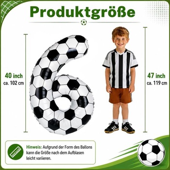 DazzJoy futbalové narodeninové dekorácie pre 6-ročných chlapcov, futbalový balónik pre 6-ročných chlapcov,
