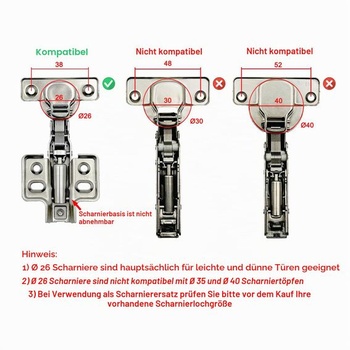 Vložený pánt 90 stupňov, 26 mm, hydraulický mini pánt s tlmením dovieraním, automatické pánty s
