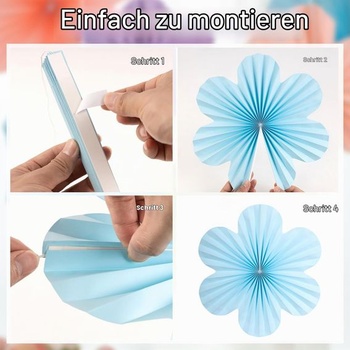 EASY JOY 9dielna pastelová papierová dekorácia na vejár, dekorácia na späť do školy pre dievčatá,