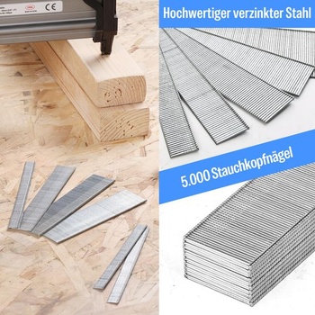 Hřebíky meite F38 s třmenovým pouzdrem 18GA/38 mm, pozinkované hřebíky do třísek 38 mm Hřebíky 18GA