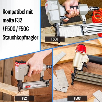 Hřebíky meite F38 s třmenovým pouzdrem 18GA/38 mm, pozinkované hřebíky do třísek 38 mm Hřebíky 18GA