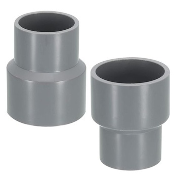 2 rovné PVC spojky potrubia, redukčná tvarovka 90×75 mm, redukčná spojka z PVC, spojovací konektor