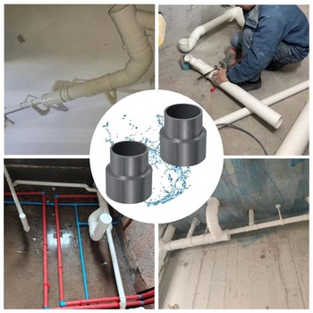 2 rovné PVC spojky potrubia, redukčná tvarovka 90×75 mm, redukčná spojka z PVC, spojovací konektor