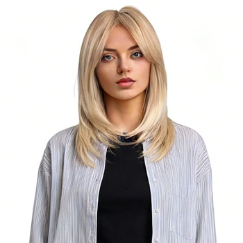Blond paruky pro ženy, dlouhé rovné paruky, vrstvené…