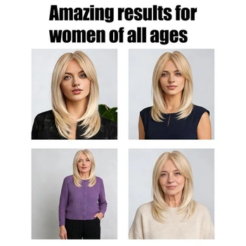Blond paruky pro ženy, dlouhé rovné paruky, vrstvené syntetické paruky s ofinou, 20palcové tepelně