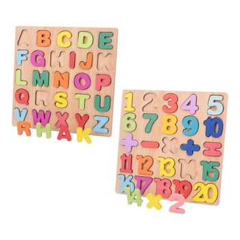 2 ks abecedné a číselné puzzle doska HSYWSH puzzle hračka…