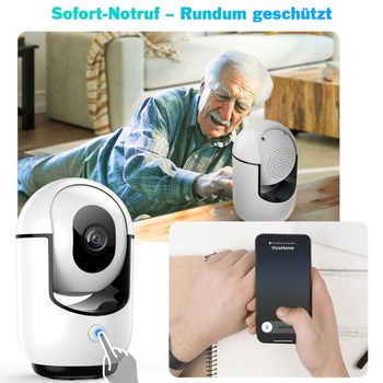 360° vnútorná bezpečnostná kamera, 2K kamera, nočné videnie, vnútorná bezpečnostná kamera s PIR