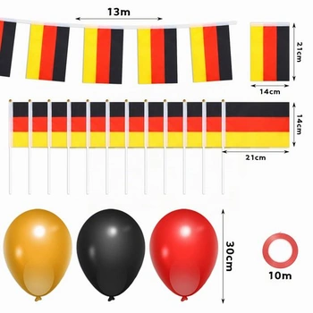 Funnlot Německá vlajka dekorace 2026 fanouškovský předmět vlajkový řetízek ruční