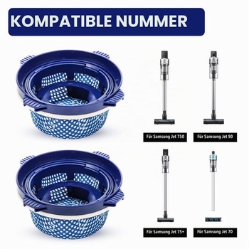 2 HEPA filtre pre Samsung Jet 75 70 75+ 60 90 VS9000RL, kompatibilné náhradné filtre pre bezdrôtové