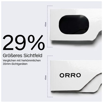 Zatemňovacie okuliare ORRO 45 mm, balenie po 2/6/12 kusoch, biele, hodia sa cez dioptrické okuliare,